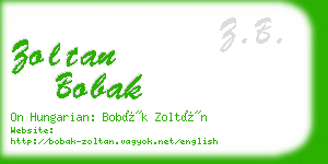 zoltan bobak business card